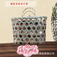 廠家批發 竹籮裝迷你小茶餅 普洱生茶勐海味七子餅672克