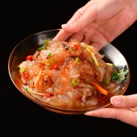 涼拌海蜇頭220g 無沙鹽漬海蜇皮海蜇絲下酒菜帶調料 即食海蜇頭